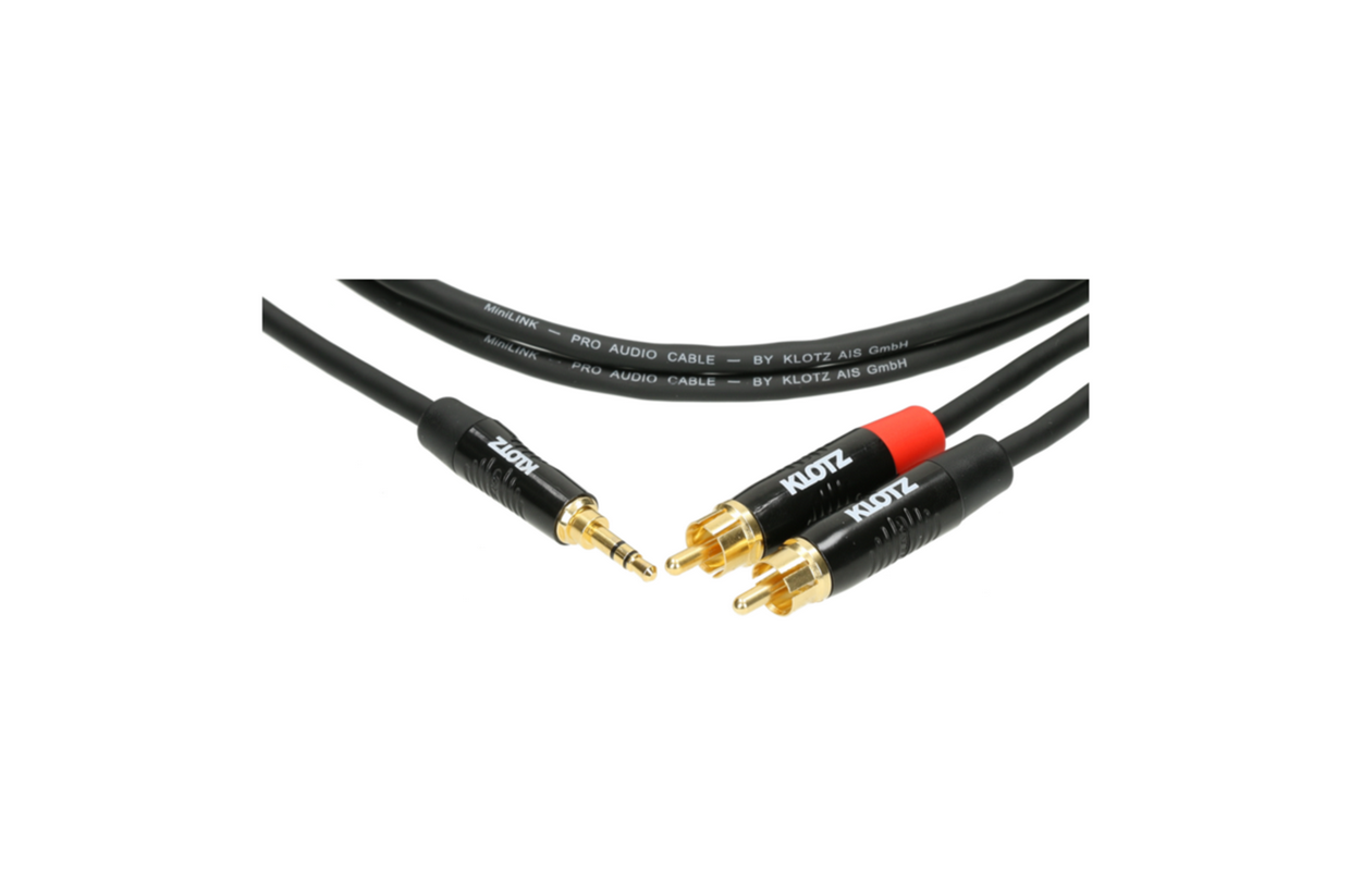 ⁦כבל 3.5-2RCA באורך 3 מטר מקצועי⁩ – תמונה ⁦3⁩