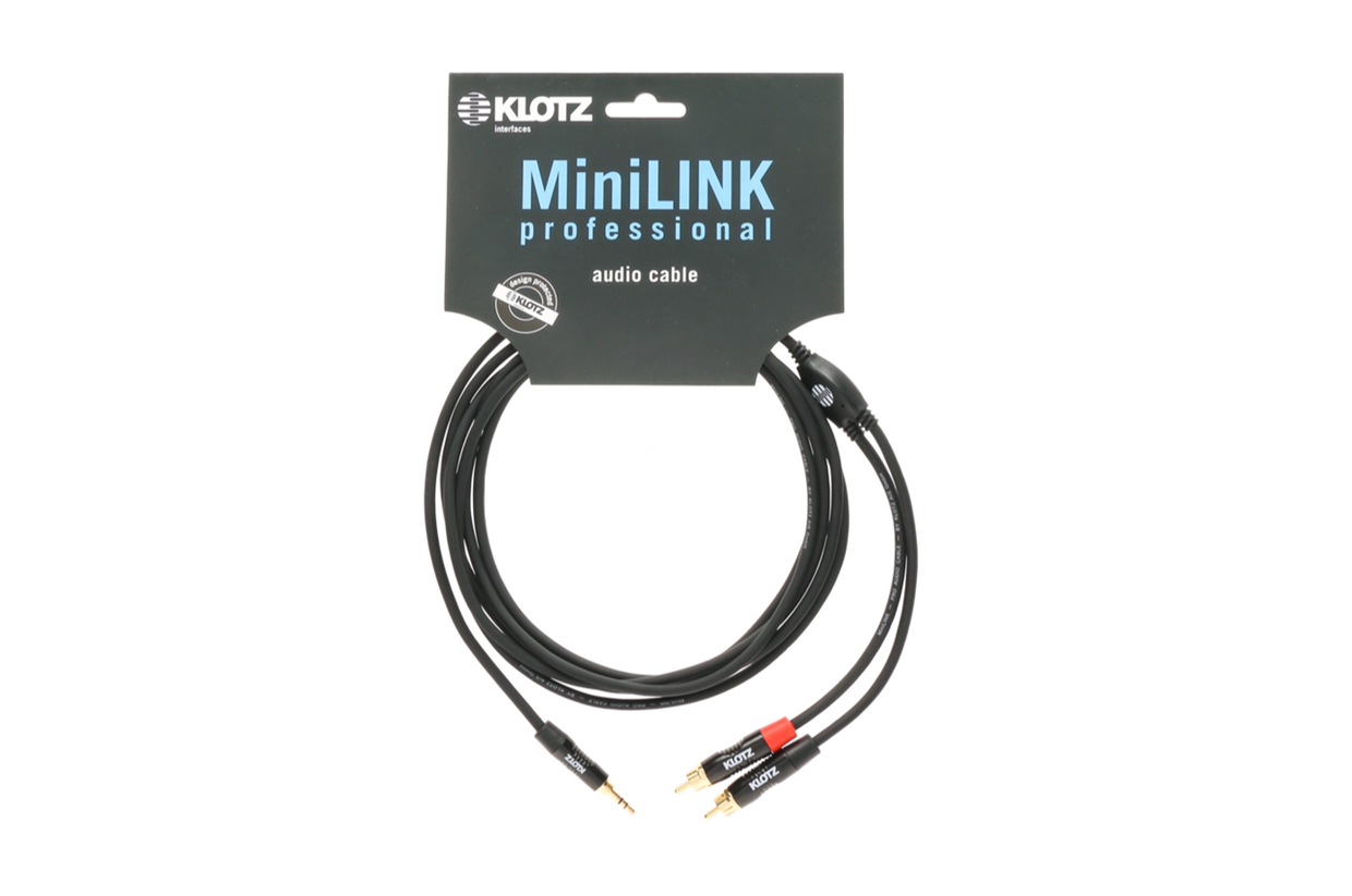 ⁦כבל 3.5-2RCA באורך 3 מטר מקצועי⁩ – תמונה ⁦2⁩