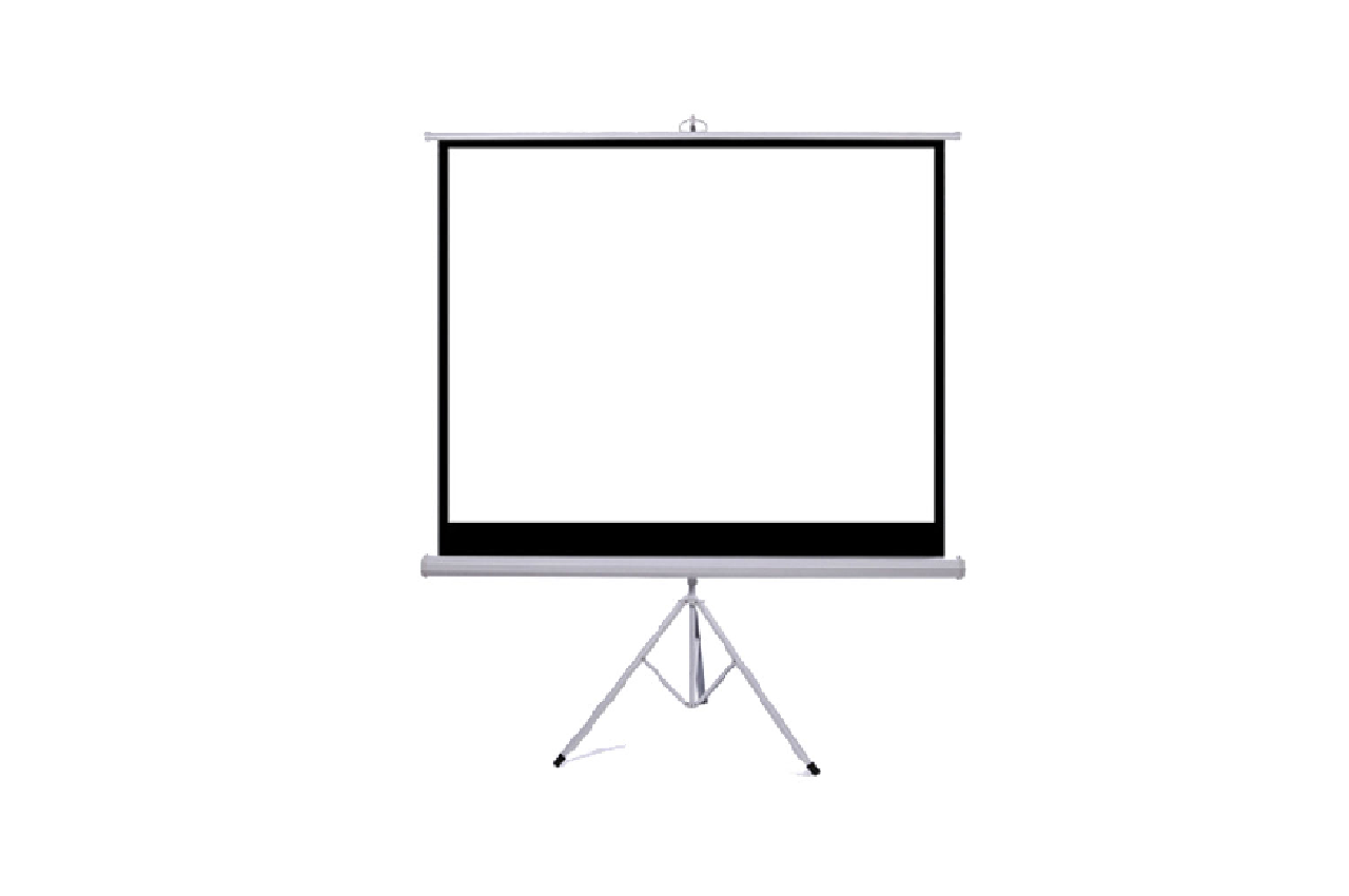 מסך הקרנה רגל בגודל 1.8 מ' על 1.8