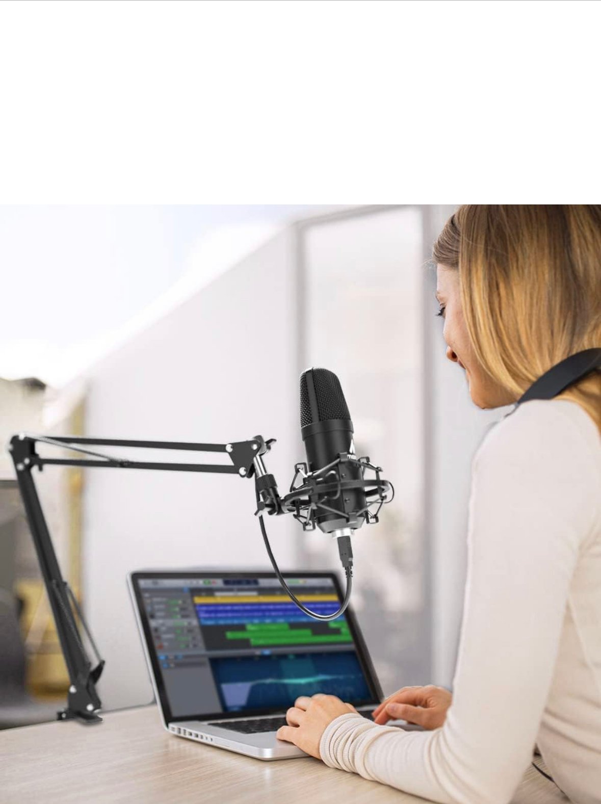 ⁦מיקרופון לפודקסט חיבורusb למחשב⁩ – תמונה ⁦2⁩