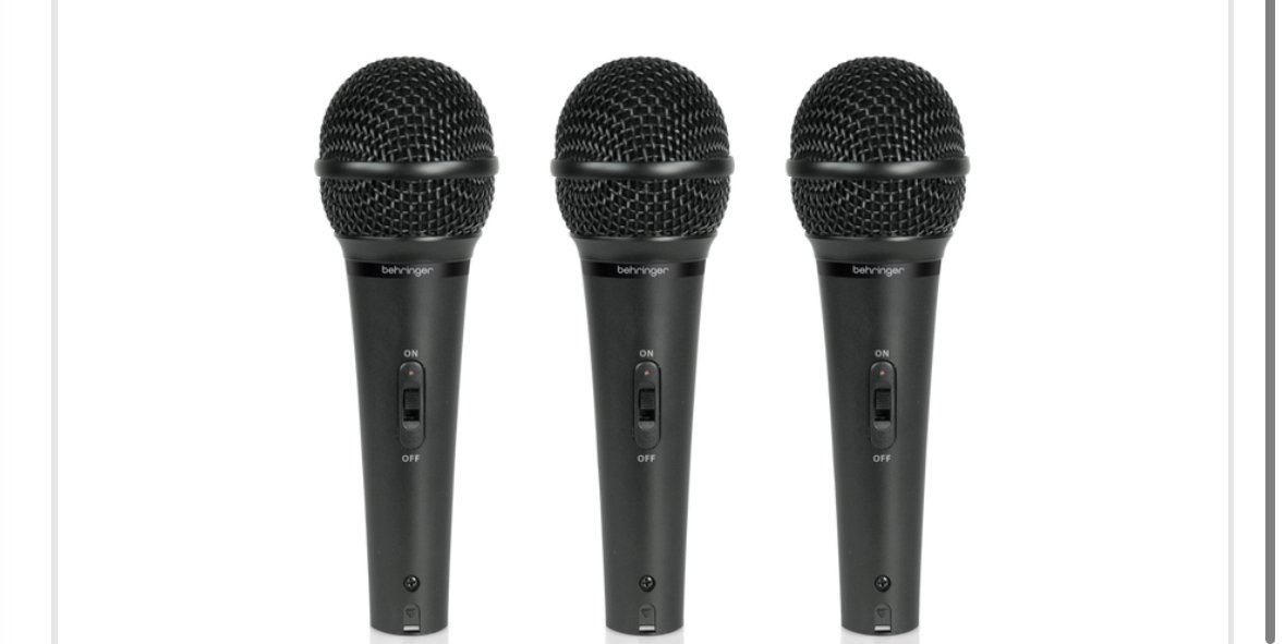 סט 3 מיקרופונים במארז BEHRINGER