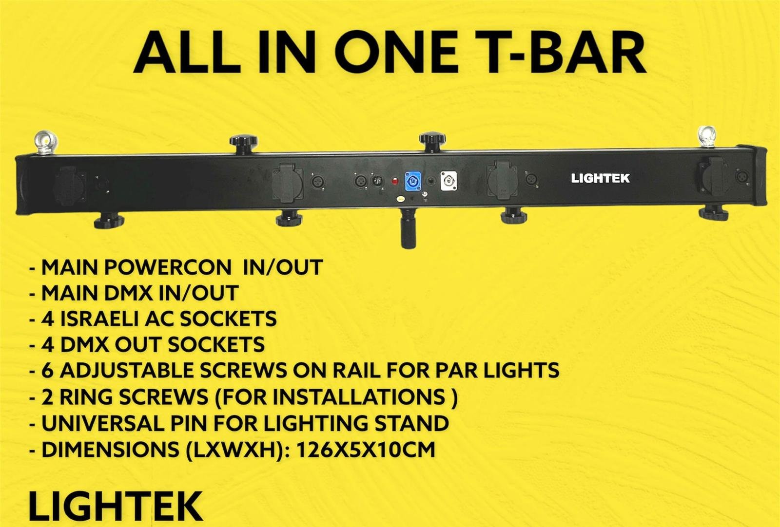 ⁦T-BAR משולב מתח+DMX⁩ – תמונה ⁦2⁩