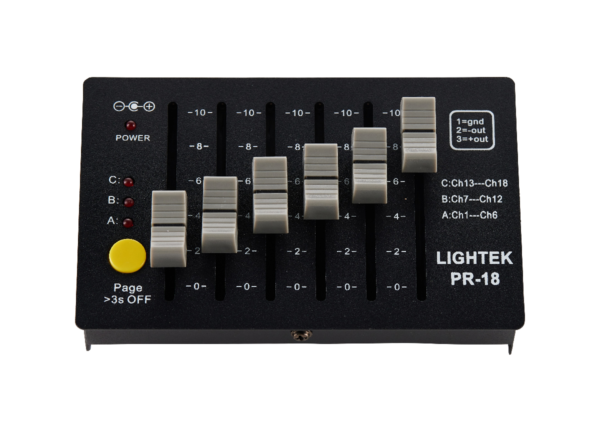פיקוד תאורה  LIGHTEK דגם PR-18